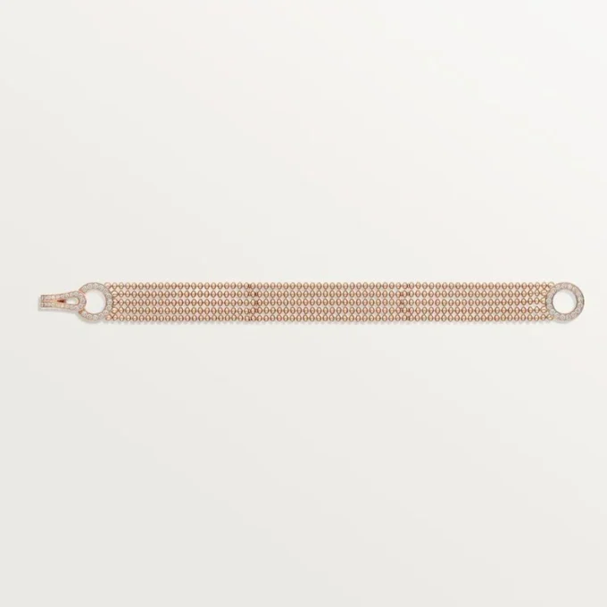 Pulsera Agrafe, modelo pequeño, semipavé