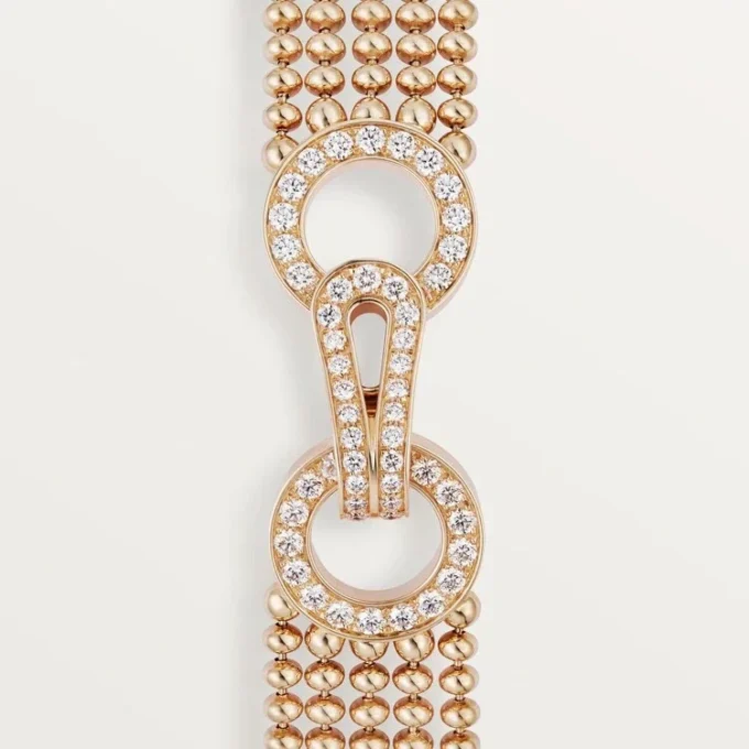 Pulsera Agrafe, modelo pequeño, semipavé