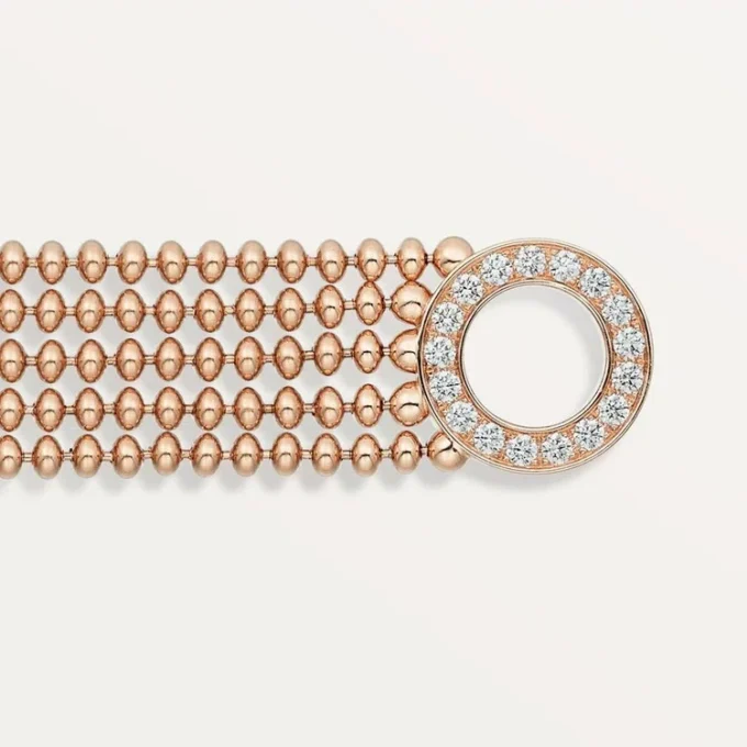 Pulsera Agrafe, modelo pequeño, semipavé
