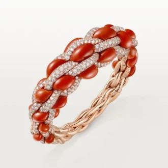Pulsera Cartier Libre Tressage, coral