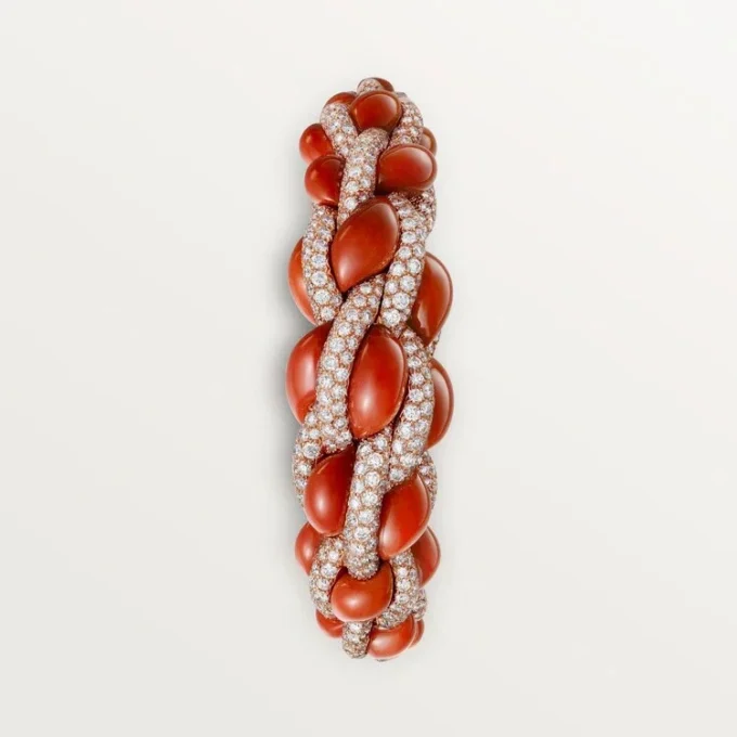Pulsera Cartier Libre Tressage, coral