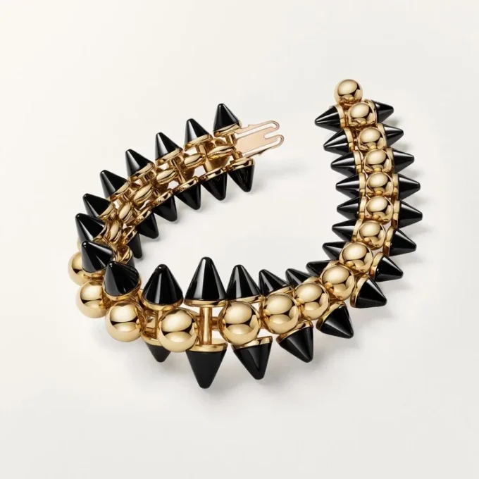 Pulsera Clash de Cartier, flexible, modelo extragrande, ónix