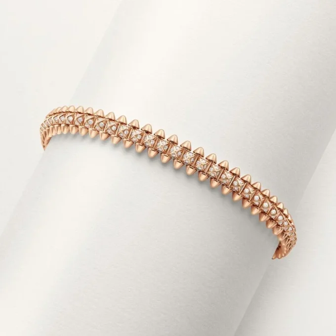Pulsera Clash De Cartier, flexible, modelo pequeño, pavé