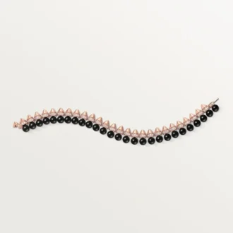 Pulsera Clash de Cartier, flexible, ónix, modelo extragrande, diamantes