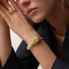 Pulsera Faune Et Flore De Cartier, diamantes amarillos, naranjas y marrones, pavé