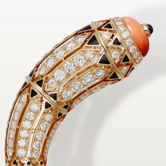 Pulsera Geometrie & Contrastes, coral, pavé