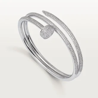 Pulsera Juste Un Clou, doble, con medio pavé