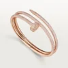 Pulsera Juste Un Clou, doble, con medio pavé
