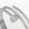 Pulsera Juste Un Clou, doble, con medio pavé