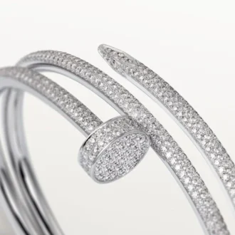 Pulsera Juste Un Clou, doble, con medio pavé