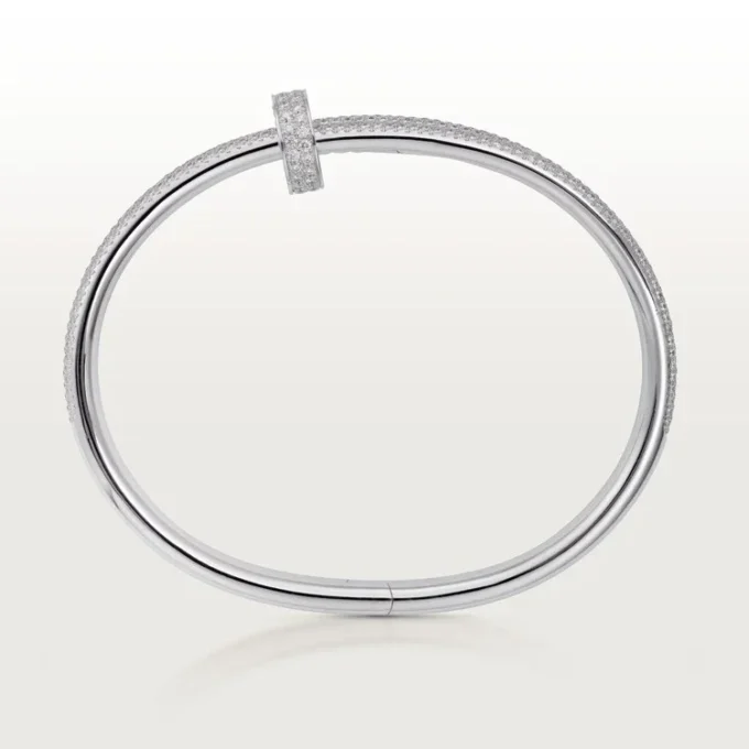Pulsera Juste Un Clou, doble, con medio pavé