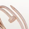 Pulsera Juste Un Clou, doble, con medio pavé