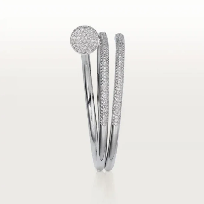 Pulsera Juste Un Clou, doble, con medio pavé