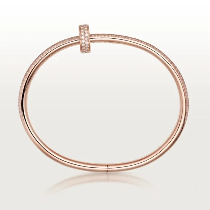 Pulsera Juste Un Clou, doble, con medio pavé