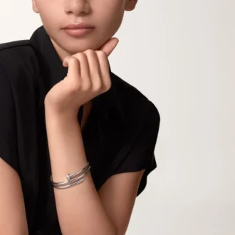 Pulsera Juste Un Clou, doble, diamantes