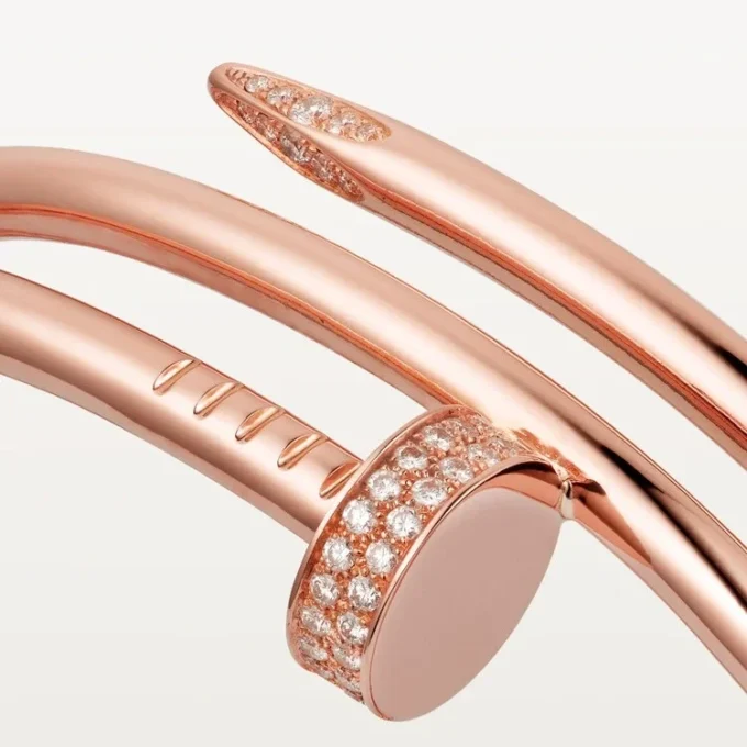 Pulsera Juste Un Clou, doble, diamantes