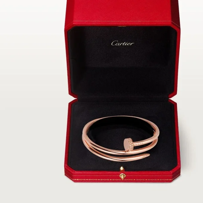 Pulsera Juste Un Clou, doble, diamantes