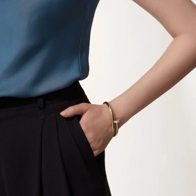 Pulsera Juste Un Clou, modelo grande, diamantes