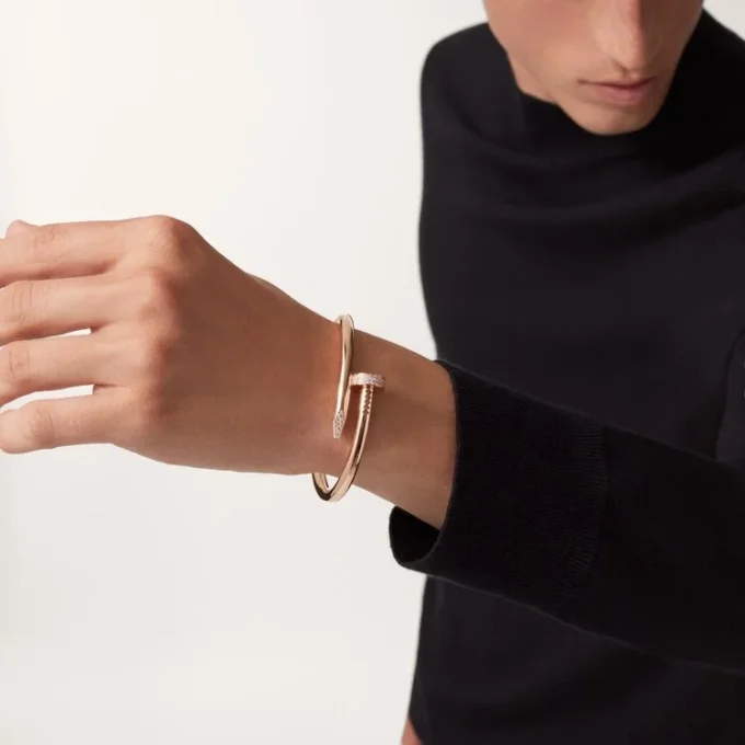 Pulsera Juste Un Clou, modelo grande, diamantes