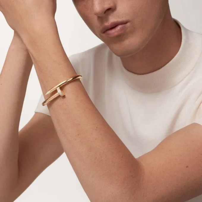 Pulsera Juste Un Clou, modelo grande, diamantes