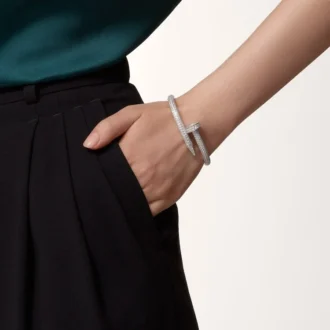 Pulsera Juste Un Clou, modelo grande, semipavé