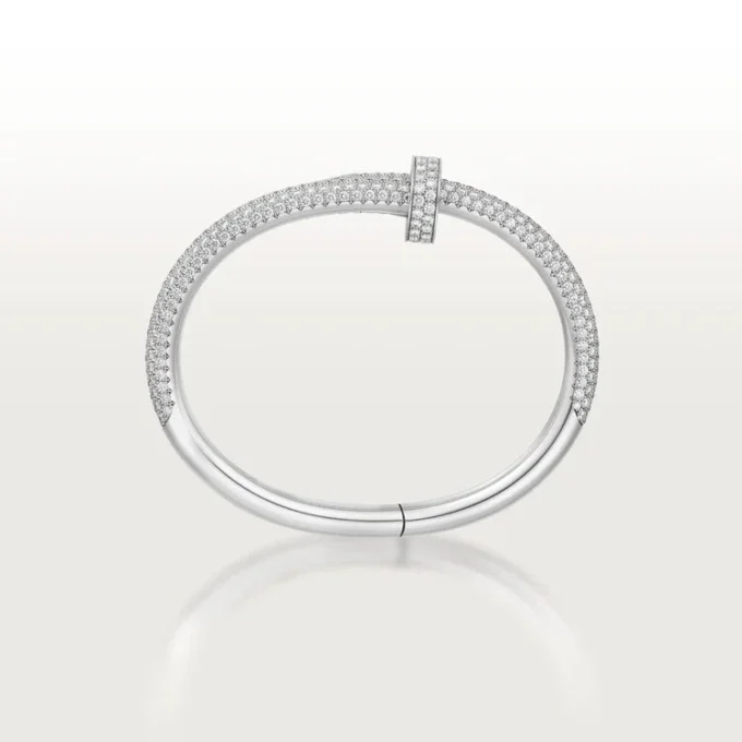 Pulsera Juste Un Clou, modelo grande, semipavé