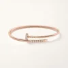 Pulsera Juste Un Clou, modelo pequeño, diamantes engastados al revés