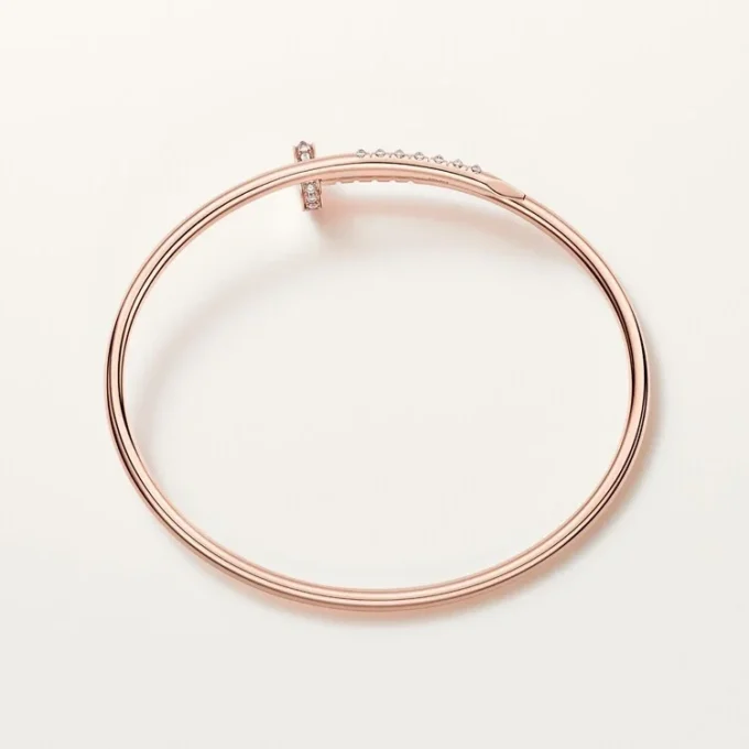 Pulsera Juste Un Clou, modelo pequeño, diamantes engastados al revés