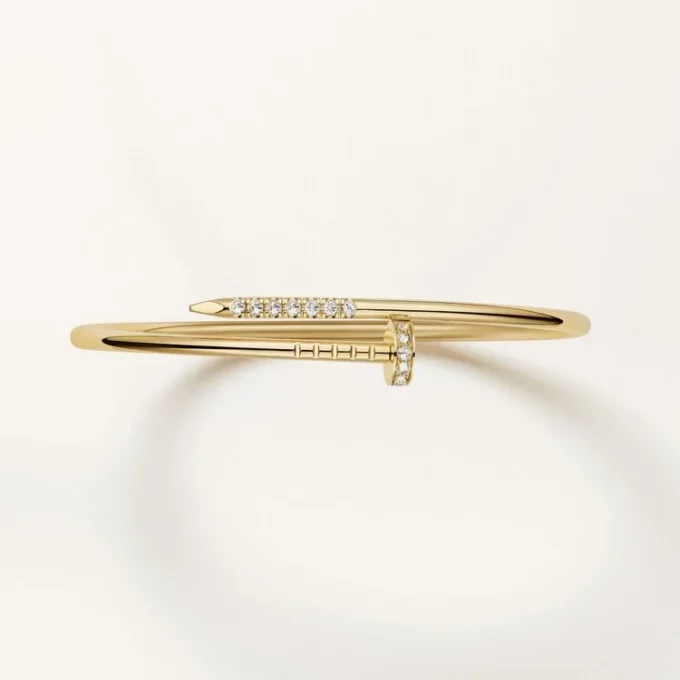 Pulsera Juste Un Clou, modelo pequeño, diamantes engastados al revés