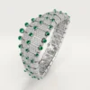 Pulsera «Le Voyage Recommence», esmeraldas, pavé