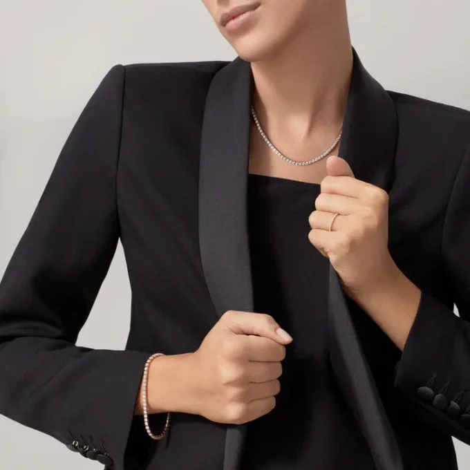 Pulsera Lignes Essentielles, diamantes de talla brillante