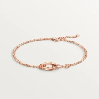 Pulsera Love, con cadena, 2 diamantes
