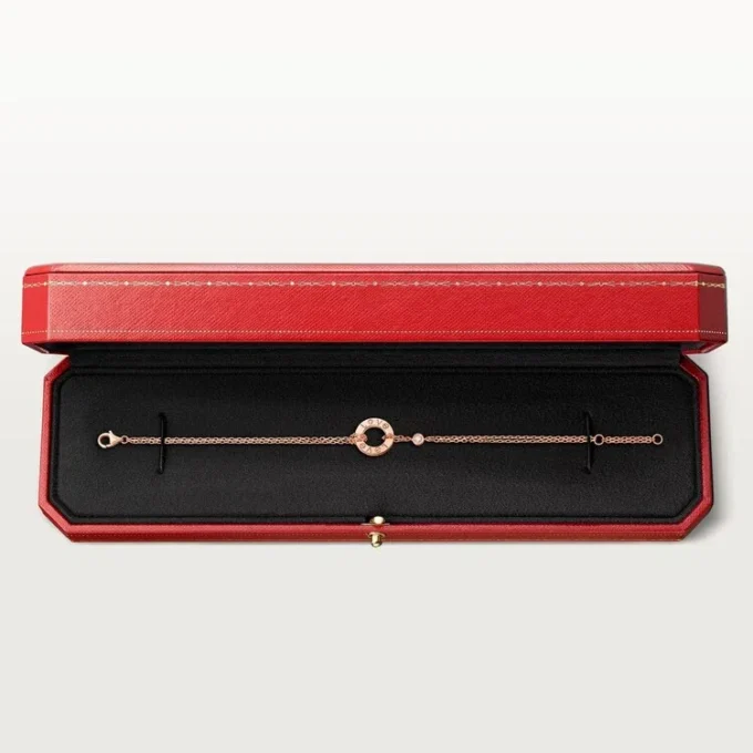 Pulsera Love, con cadena, 2 diamantes