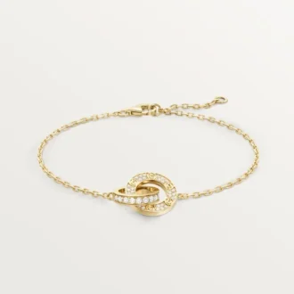 Pulsera Love, con cadena, pavé