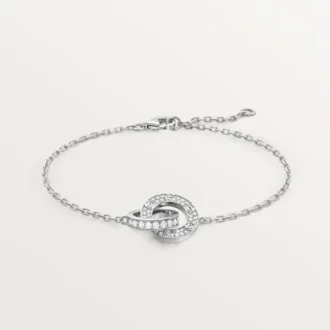 Pulsera Love, con cadena, pavé
