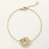 Pulsera Love, con cadena, pavé