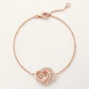 Pulsera Love, con cadena, pavé