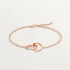 Pulsera Love, con cadena, semipavé