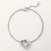 Pulsera Love, con cadena, semipavé