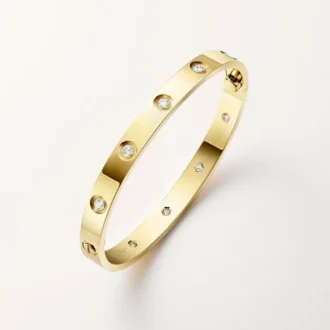 Pulsera Love, modelo clásico, 10 diamantes