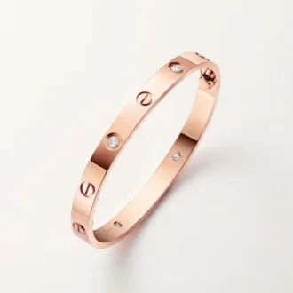 Pulsera Love, modelo clásico, 4 diamantes