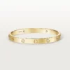 Pulsera Love, modelo clásico, cepillada, 4 diamantes