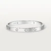 Pulsera Love, modelo clásico, cepillada, 4 diamantes