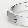 Pulsera Love, modelo clásico, cepillada, 4 diamantes