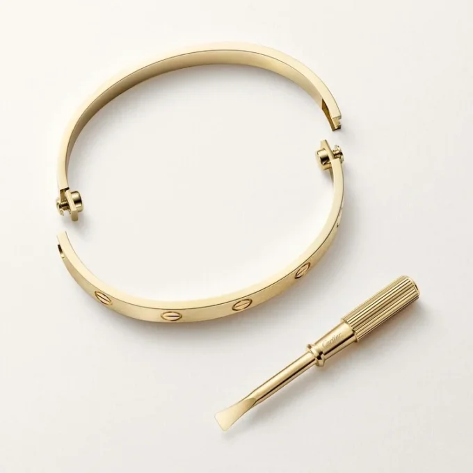 Pulsera Love, modelo clásico, cepillada