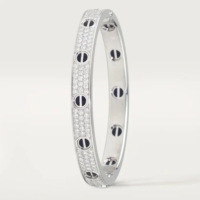 Pulsera Love, modelo clásico, pavé, cerámica