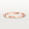 Pulsera Love, modelo mediano, 4 diamantes