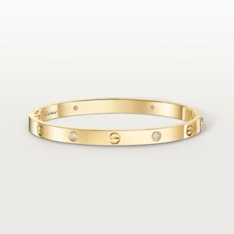 Pulsera Love, modelo mediano, 4 diamantes