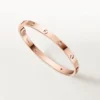 Pulsera Love, modelo mediano, 4 diamantes