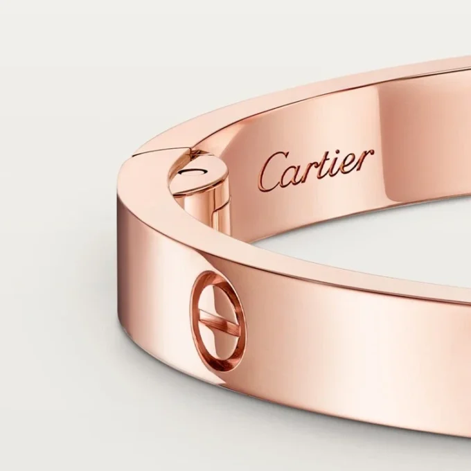 Pulsera Love, modelo mediano, 4 diamantes